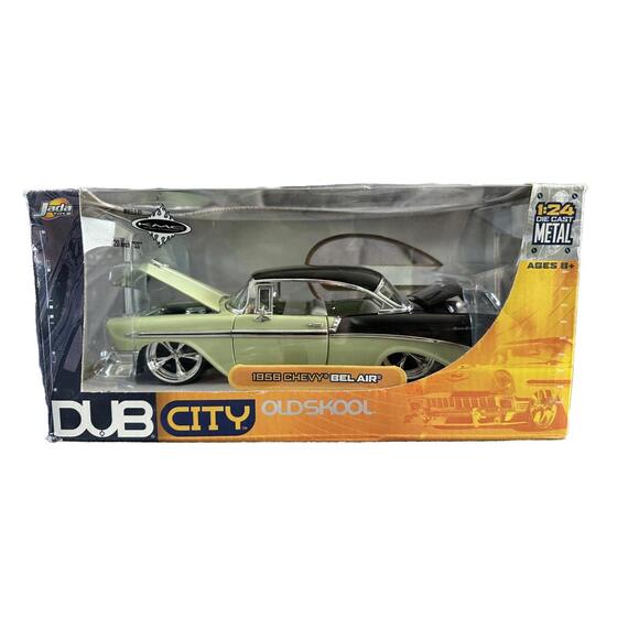 JADA DUB CITY OLD SKOOL 1/24TH SCALE 1955 CHEVY BEL AIR 1:24 Green/black